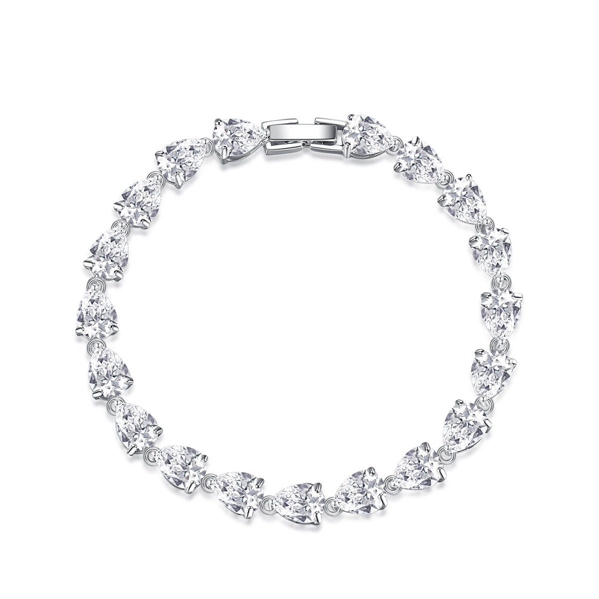 Moissanite Sterling Silver Bracelet｜Full-Circle Diamond Shine for Wrist Elegance（Free Shopping）