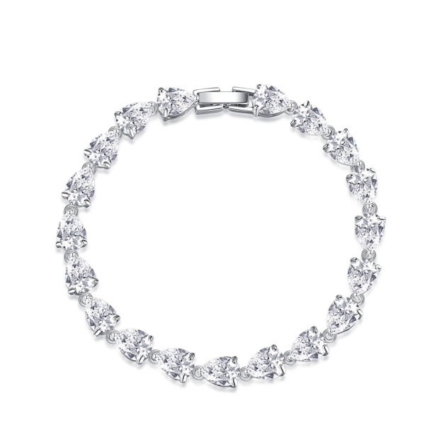 Moissanite Sterling Silver Bracelet｜Full-Circle Diamond Shine for Wrist Elegance（Free Shopping）