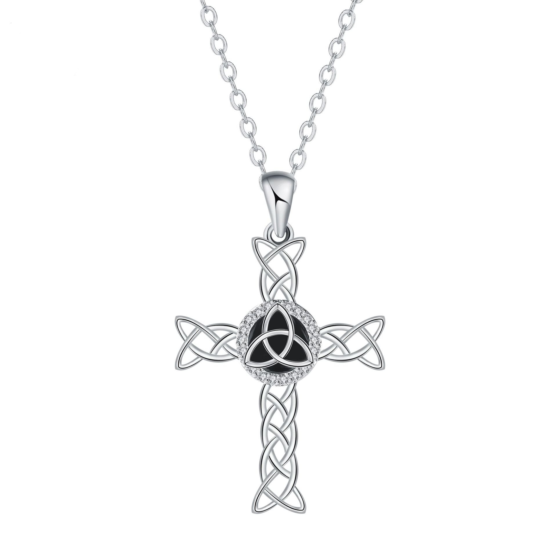 Guardian Knot Celtic Cross Necklace Symbol of Faith & Eternal Protection