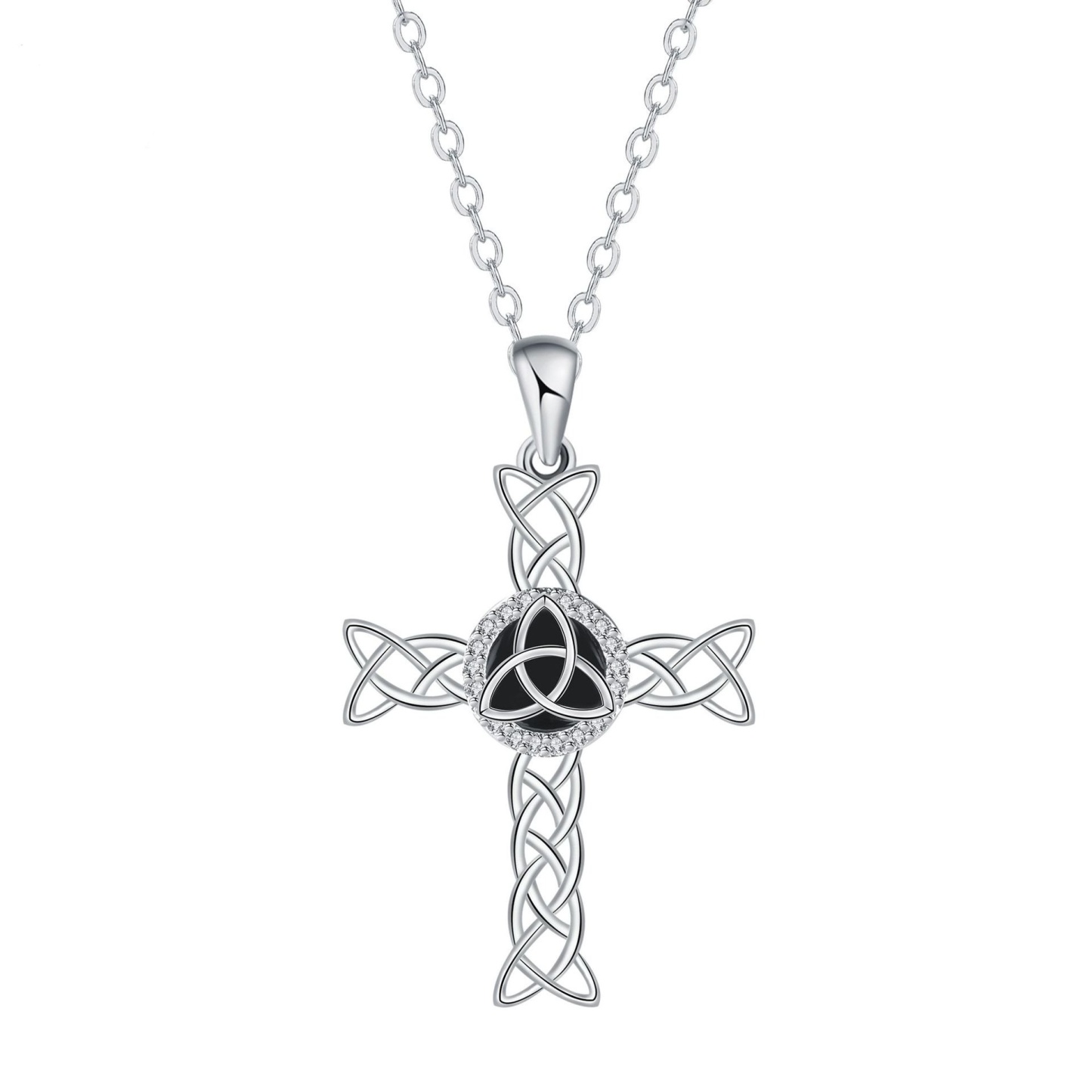 Guardian Knot Celtic Cross Necklace Symbol of Faith & Eternal Protection