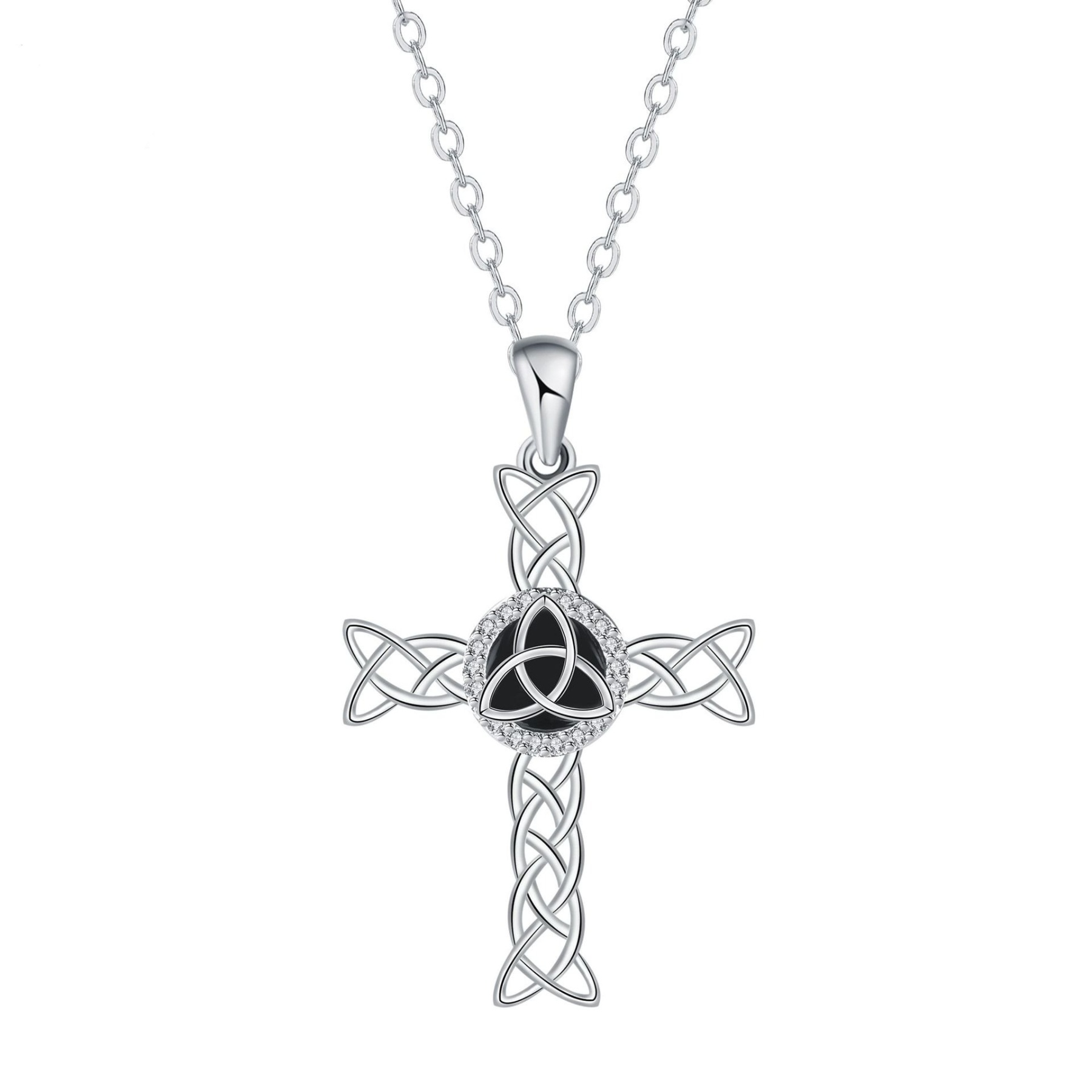 Guardian Knot Celtic Cross Necklace Symbol of Faith & Eternal Protection