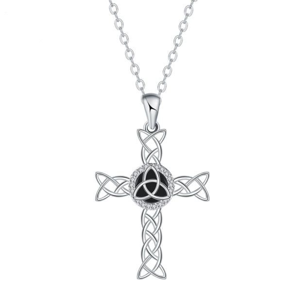 Guardian Knot Celtic Cross Necklace Symbol of Faith & Eternal Protection