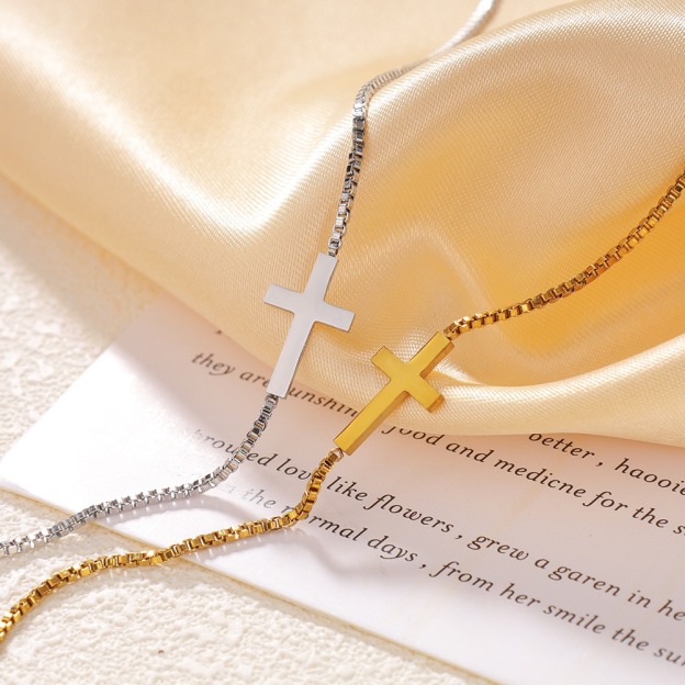 Minimal Faith Stainless Steel Simple Cross Necklace