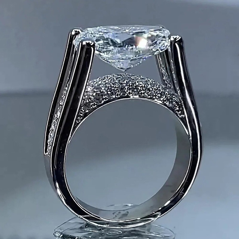 Oval Brilliance Platinum Four-Prong Oval Diamond Ring