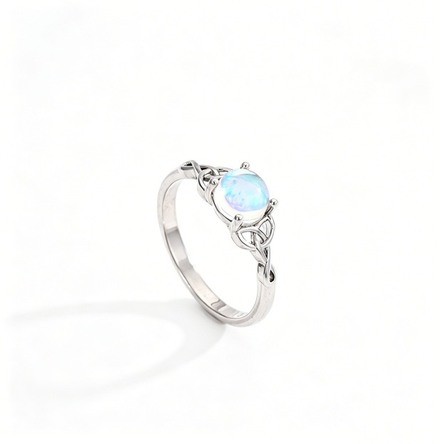 Celtic Moonlight S925 Silver Moonstone Ring