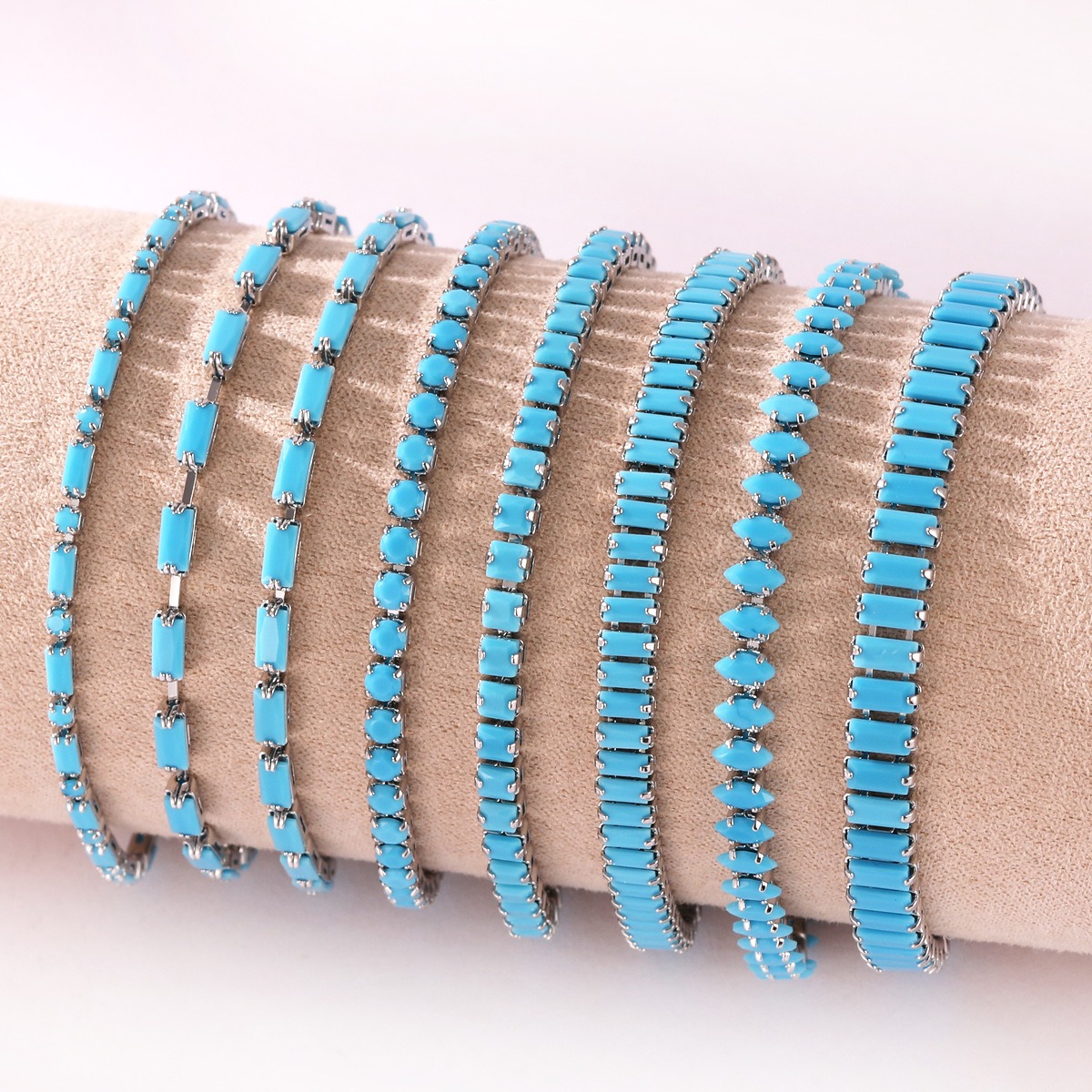 Turquoise Breeze Natural Baguette Turquoise Tennis Bracelet