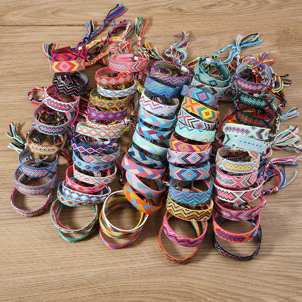 Summer Breeze 12-Piece Handwoven Surfer Bracelet Set