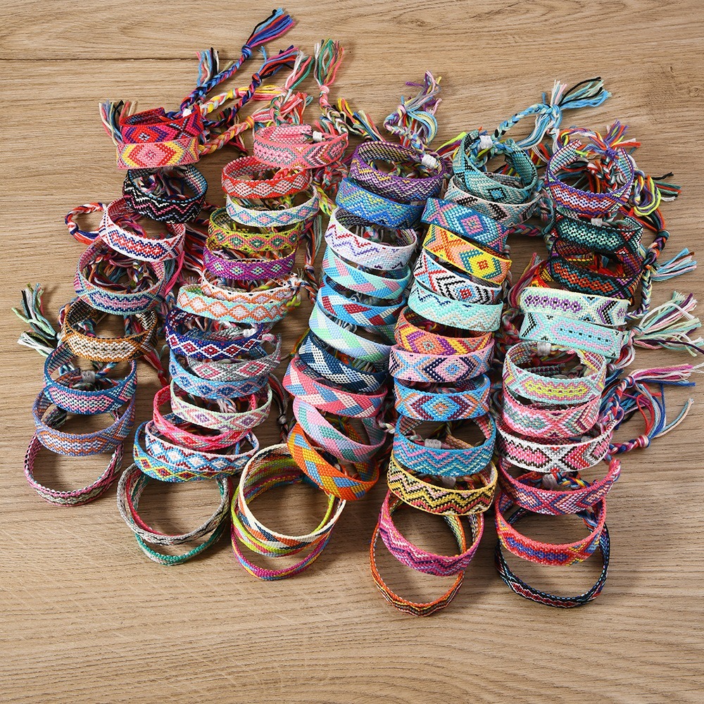 Summer Breeze 12-Piece Handwoven Surfer Bracelet Set