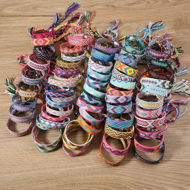 Summer Breeze 12-Piece Handwoven Surfer Bracelet Set