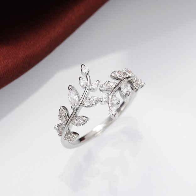 Vine Starburst 18K Gold Diamond Open Ring｜Natural Texture for Finger Elegance（Free shipping on orders of two or more items）