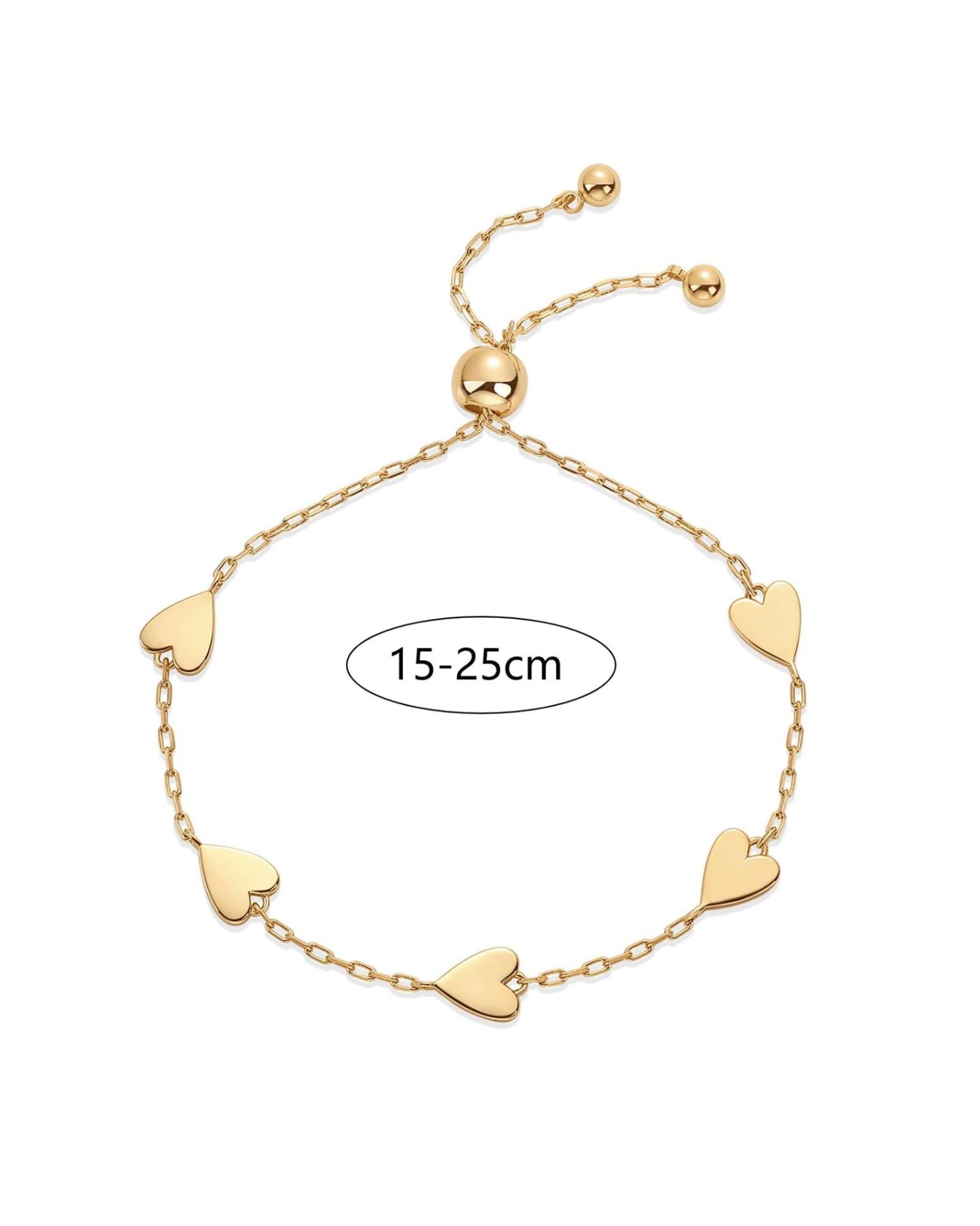 Heart Trail Companion 18K Gold Heart Dainty Chain Bracelet Gentle Companionship on Your Wrist