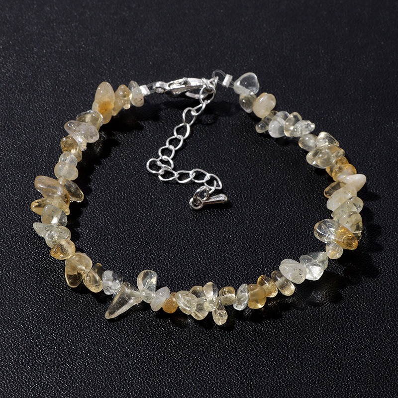 Natural Crystal Chip Adjustable Bracelets