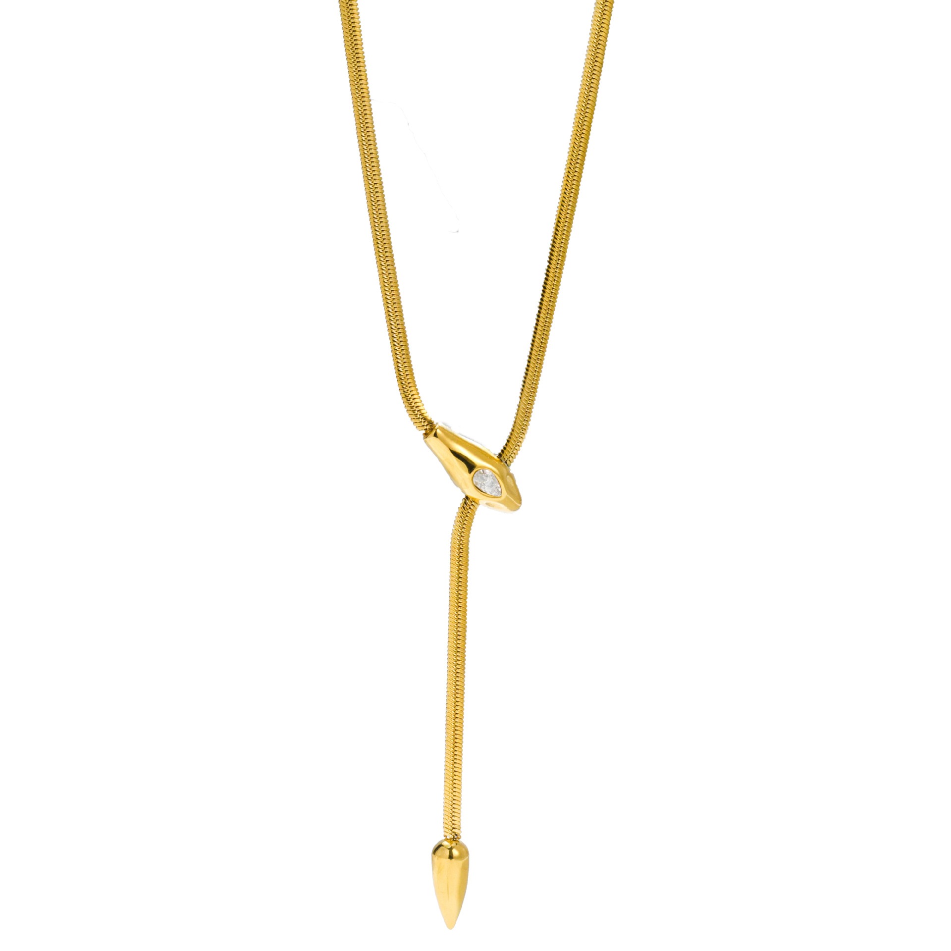 Serpent Starlight Two-Tone Snake Chain Adjustable Necklace