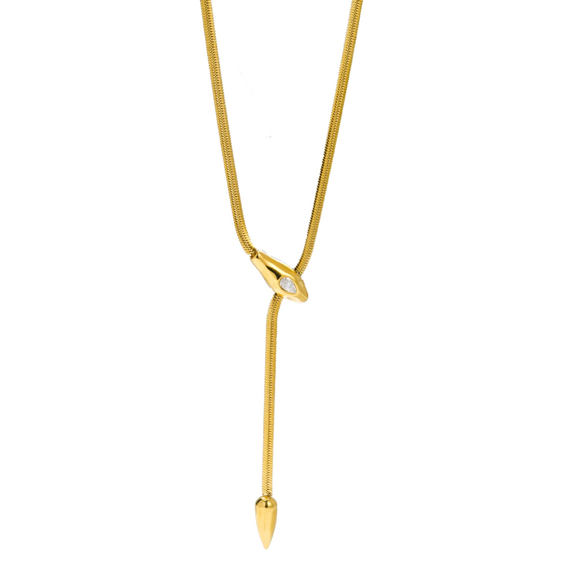 Serpent Starlight Two-Tone Snake Chain Adjustable Necklace