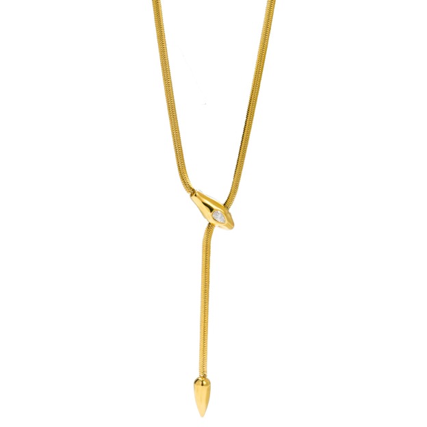 Serpent Starlight Two-Tone Snake Chain Adjustable Necklace