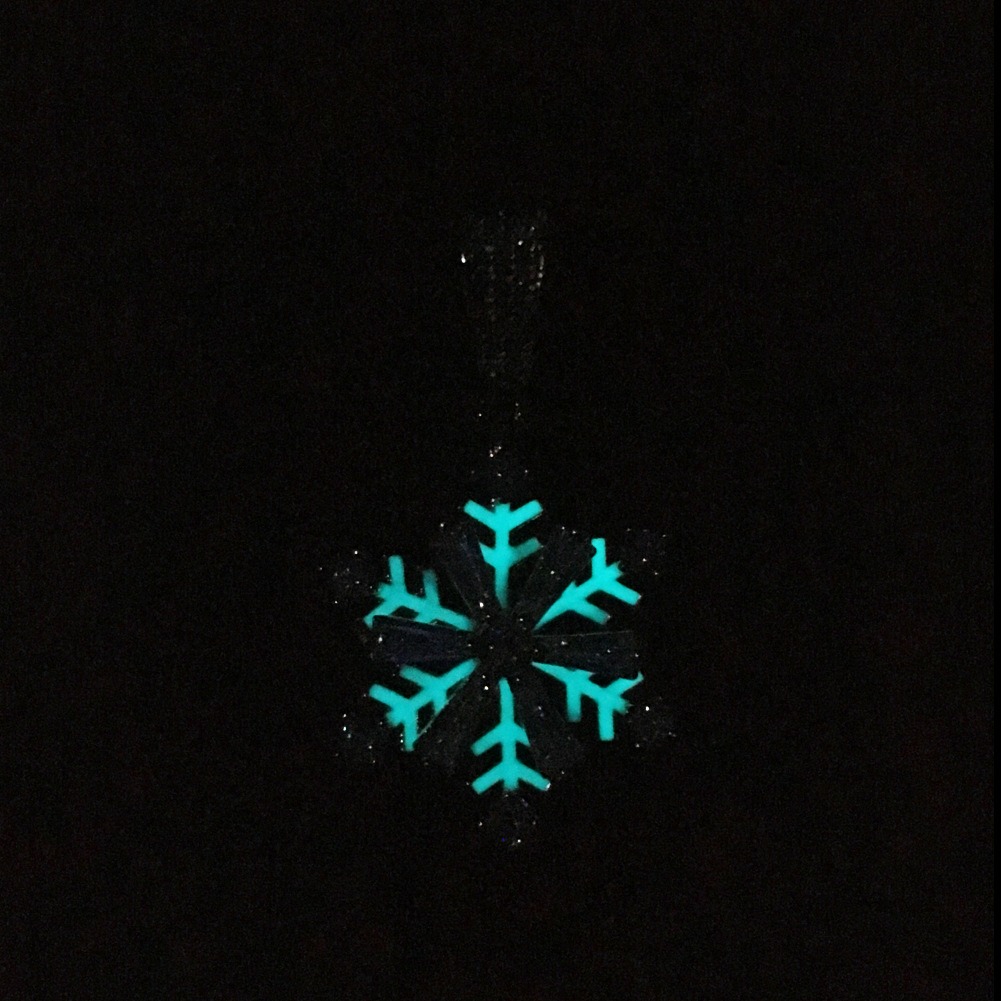 Glow-in-the-Dark Rotating Snowflake Necklace | Shine by Day, Glow by Night