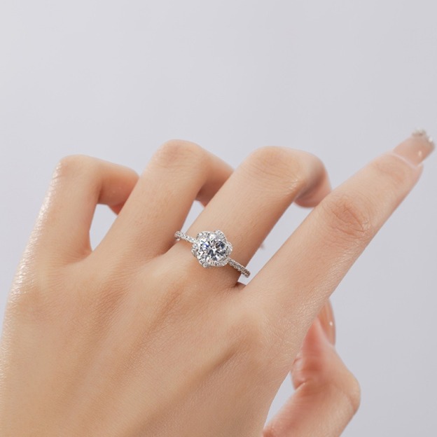「Rose Kiss」S925 Sterling Silver 3D Petal Open Ring