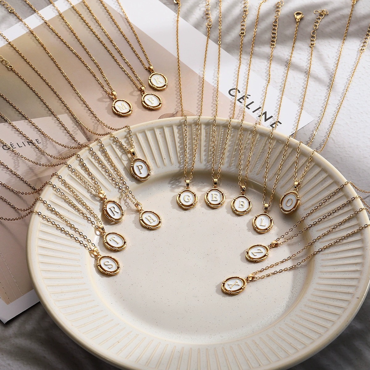 26 Letters Initial Necklace | Personalized Alphabet Pendant Chain