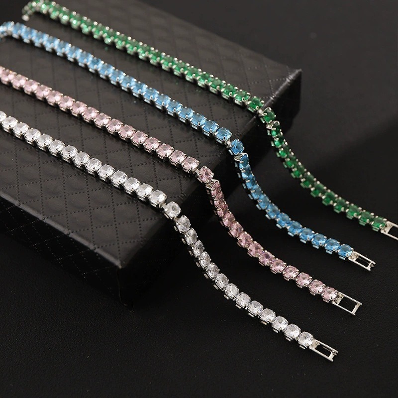S925 Sterling Silver Classic 4mm Moissanite Tennis Bracelet