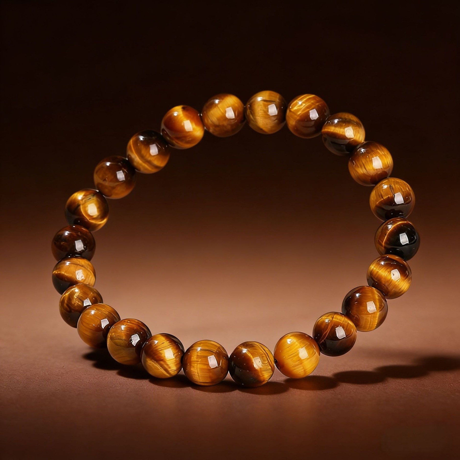 5A Grade Natural Yellow Tiger's Eye Bead Bracelet