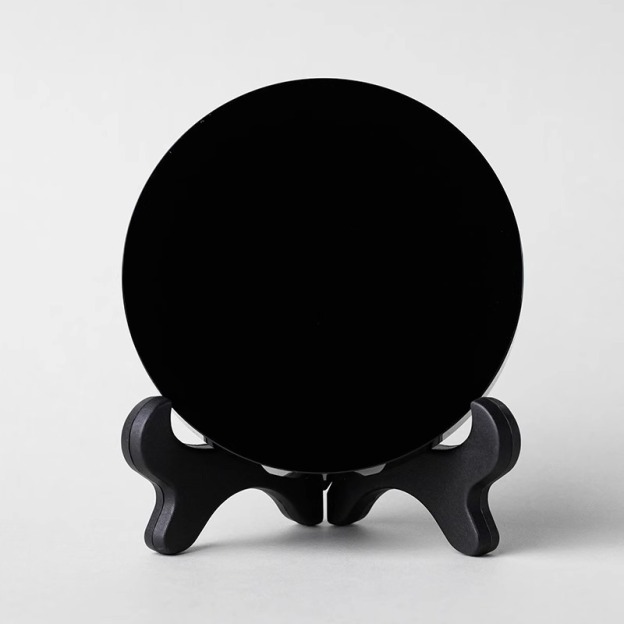Natural Black Obsidian Protective Mirror