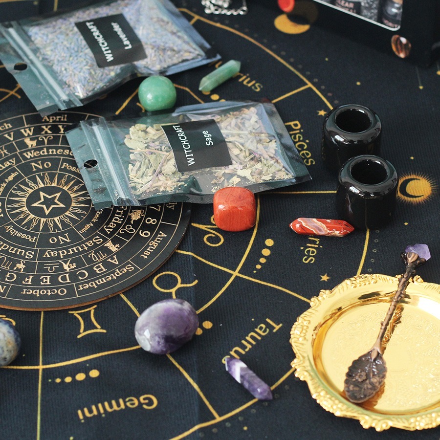 55-Piece Complete Witchcraft Supplies Kit 