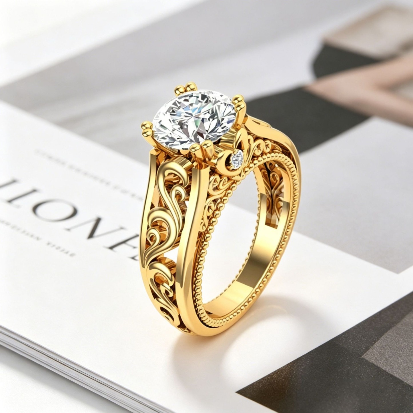 Sterling Silver Victorian Vintage Filigree Scroll Ring