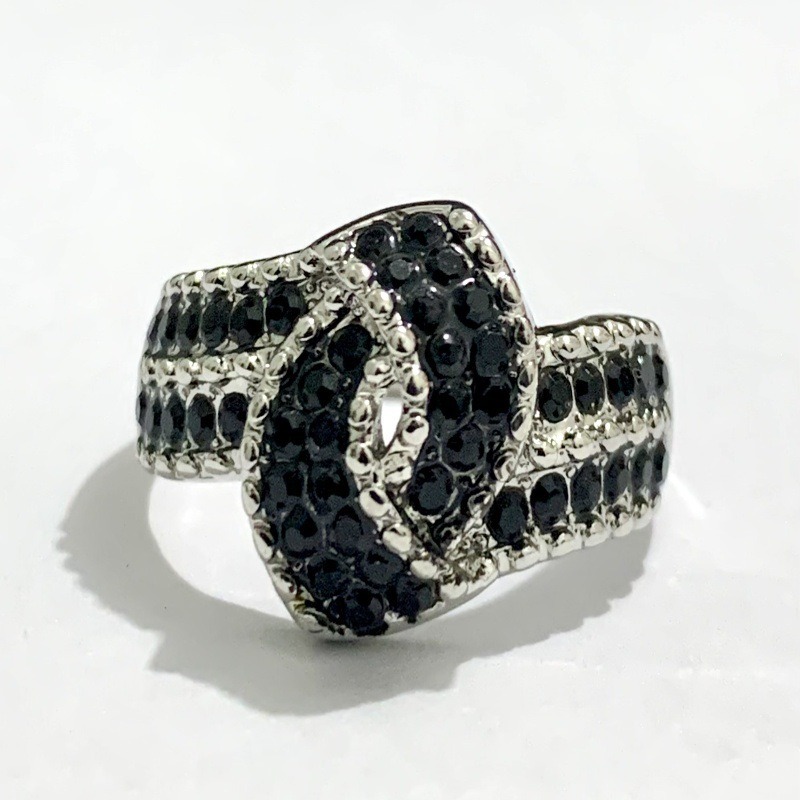 Sterling Silver Pavé Interwoven Knot Ring