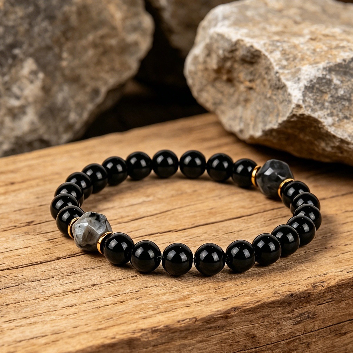 Energy Sanctuary 4-Piece Natural Gemstone Healing Bracelet Set