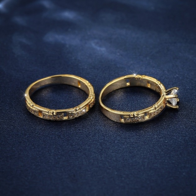 Chosen by You | 18K Gold Diamond Ring Set