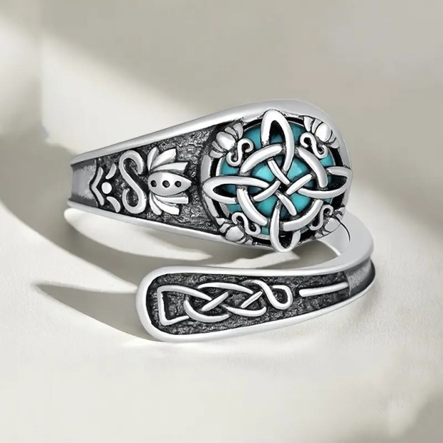 Celtic Witch’s Ward S925 Sterling Silver Protection Ring