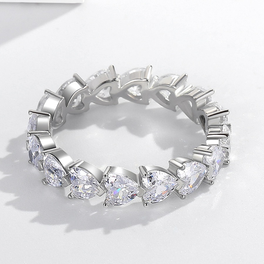 Heart Full Circle S925 Sterling Silver Heart Eternity Ring Timeless Romance on Your Fingertips