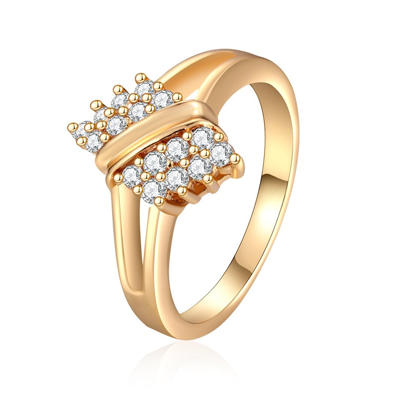 Dual Radiance 18K Gold Pavé Diamond Dual-Band Ring Timeless Luxury at Your Fingertips