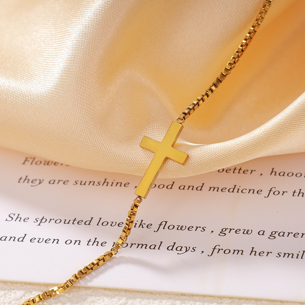 Minimal Faith Stainless Steel Simple Cross Necklace