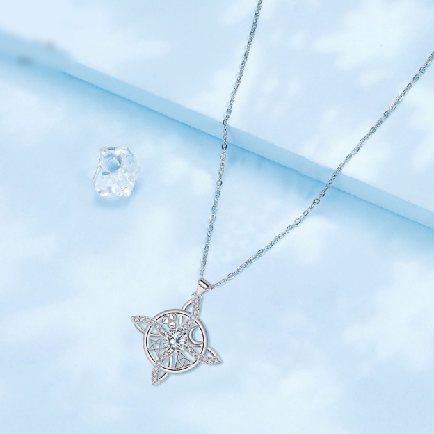 Celestial Four Elements S925 Sterling Silver Amulet Necklace