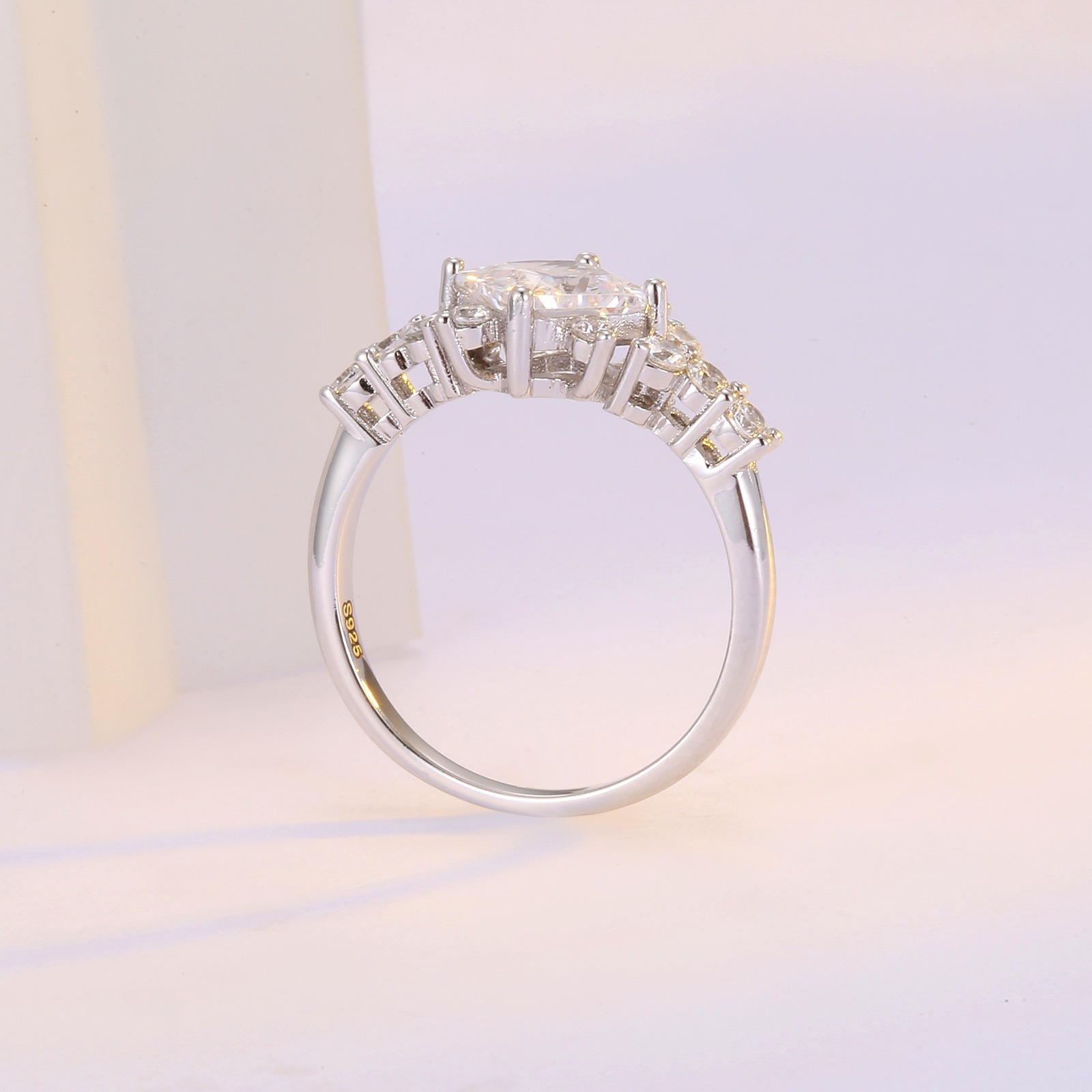 Starlight Vow 18K White Gold Princess Cut Diamond Ring