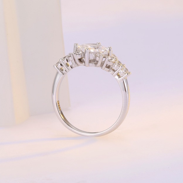 Starlight Vow 18K White Gold Princess Cut Diamond Ring