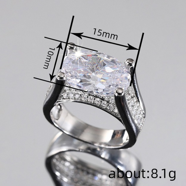 Oval Brilliance Platinum Four-Prong Oval Diamond Ring
