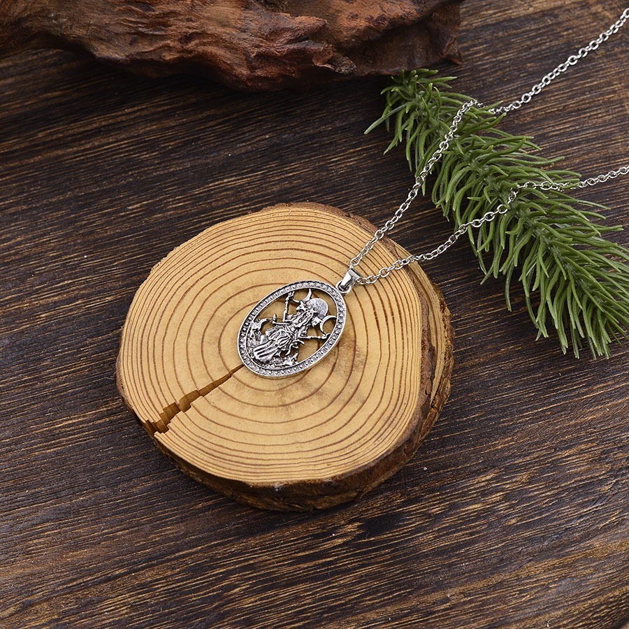 Triple Moon Hecate S925 Sterling Silver Goddess Necklace