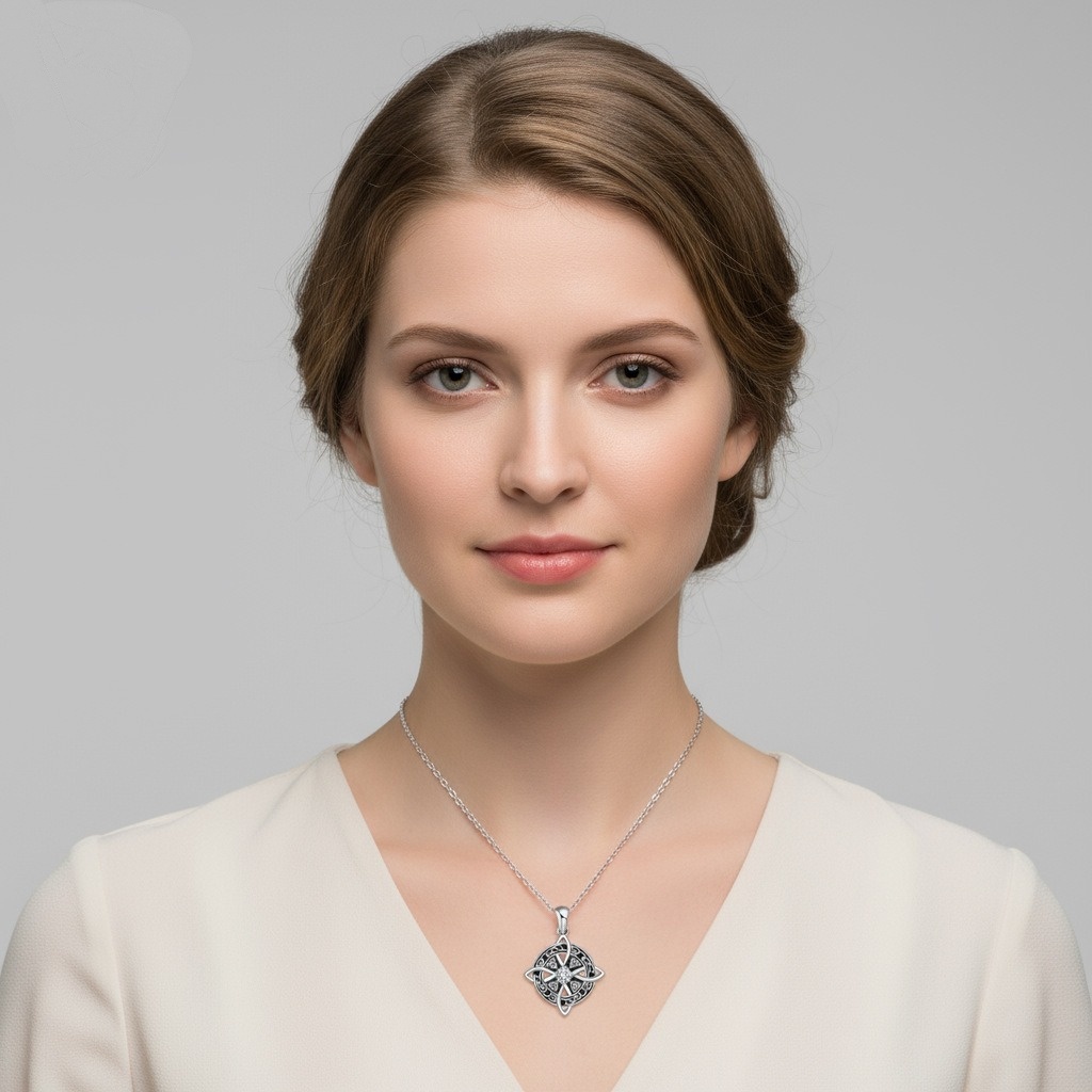 Celtic Witches' Knot Protection S925 Silver Necklace