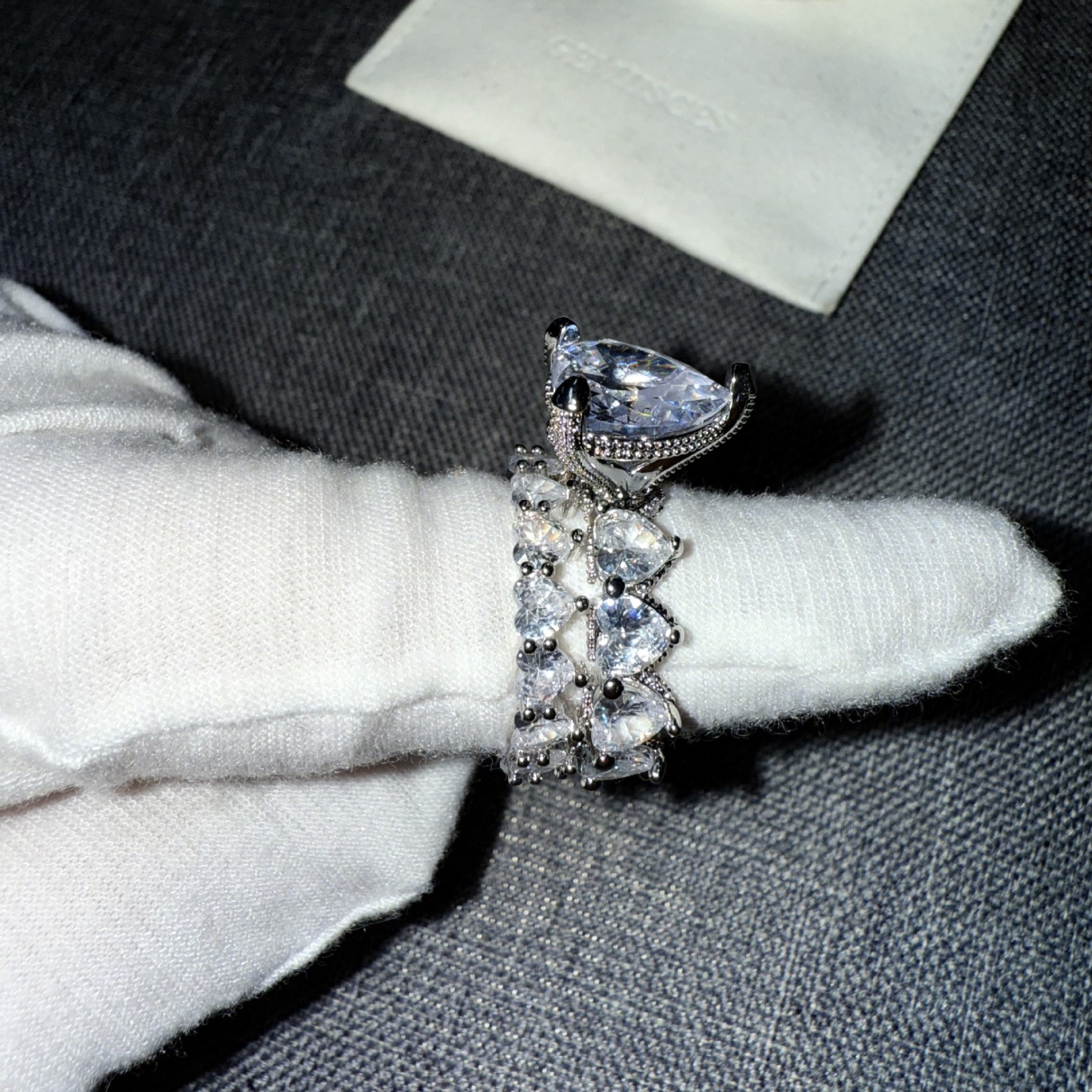 Heart's Promise Heart-Shaped Moissanite Ring Set