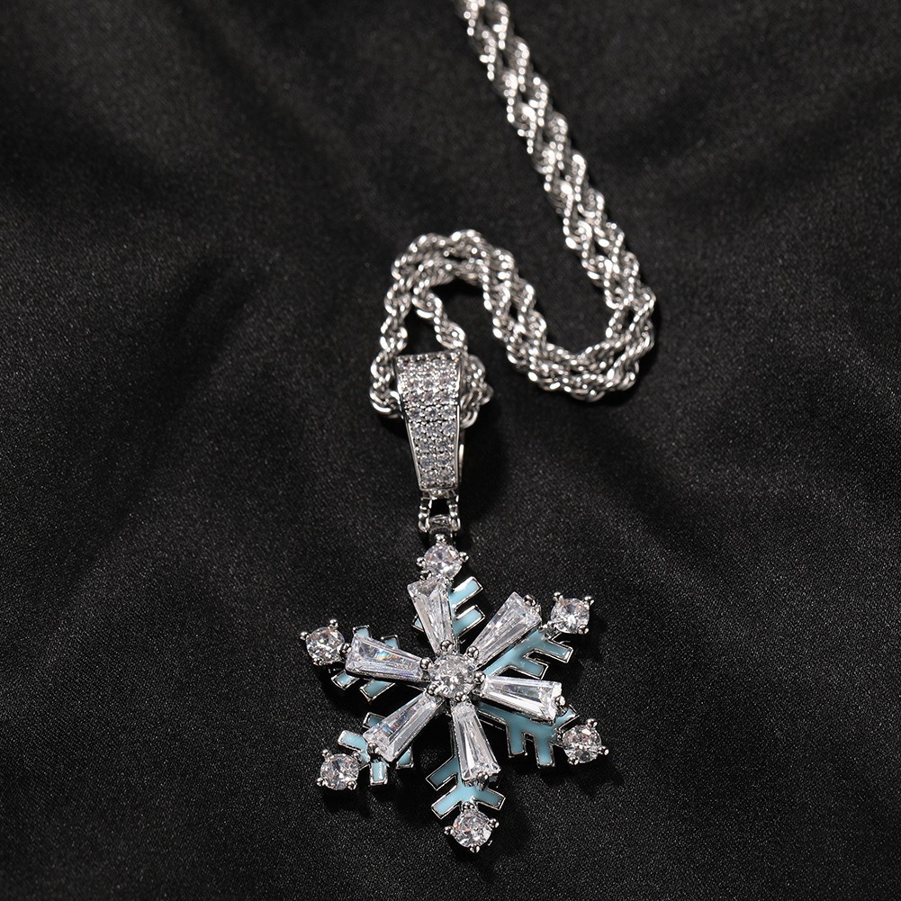 Glow-in-the-Dark Rotating Snowflake Necklace | Shine by Day, Glow by Night