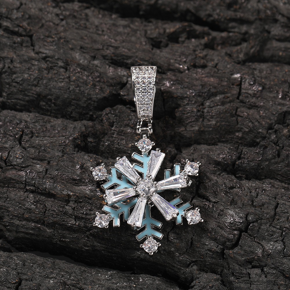 Glow-in-the-Dark Rotating Snowflake Necklace | Shine by Day, Glow by Night