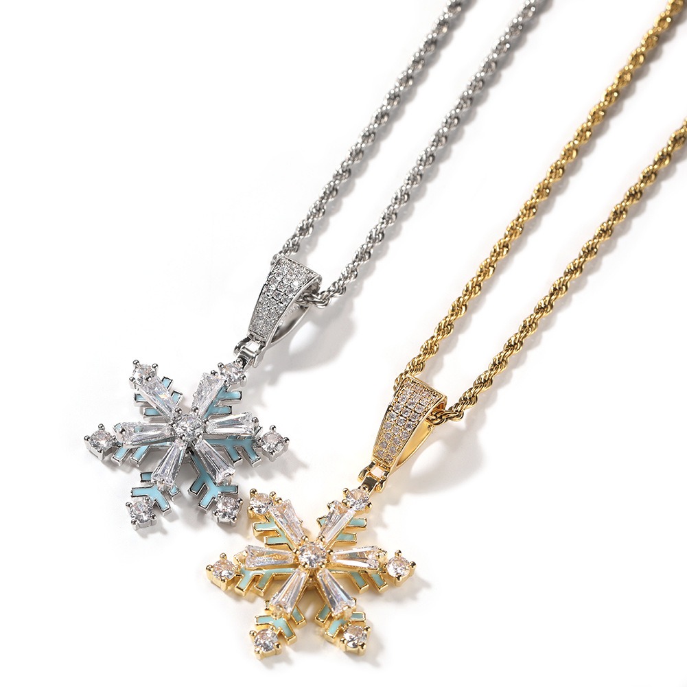 Glow-in-the-Dark Rotating Snowflake Necklace | Shine by Day, Glow by Night