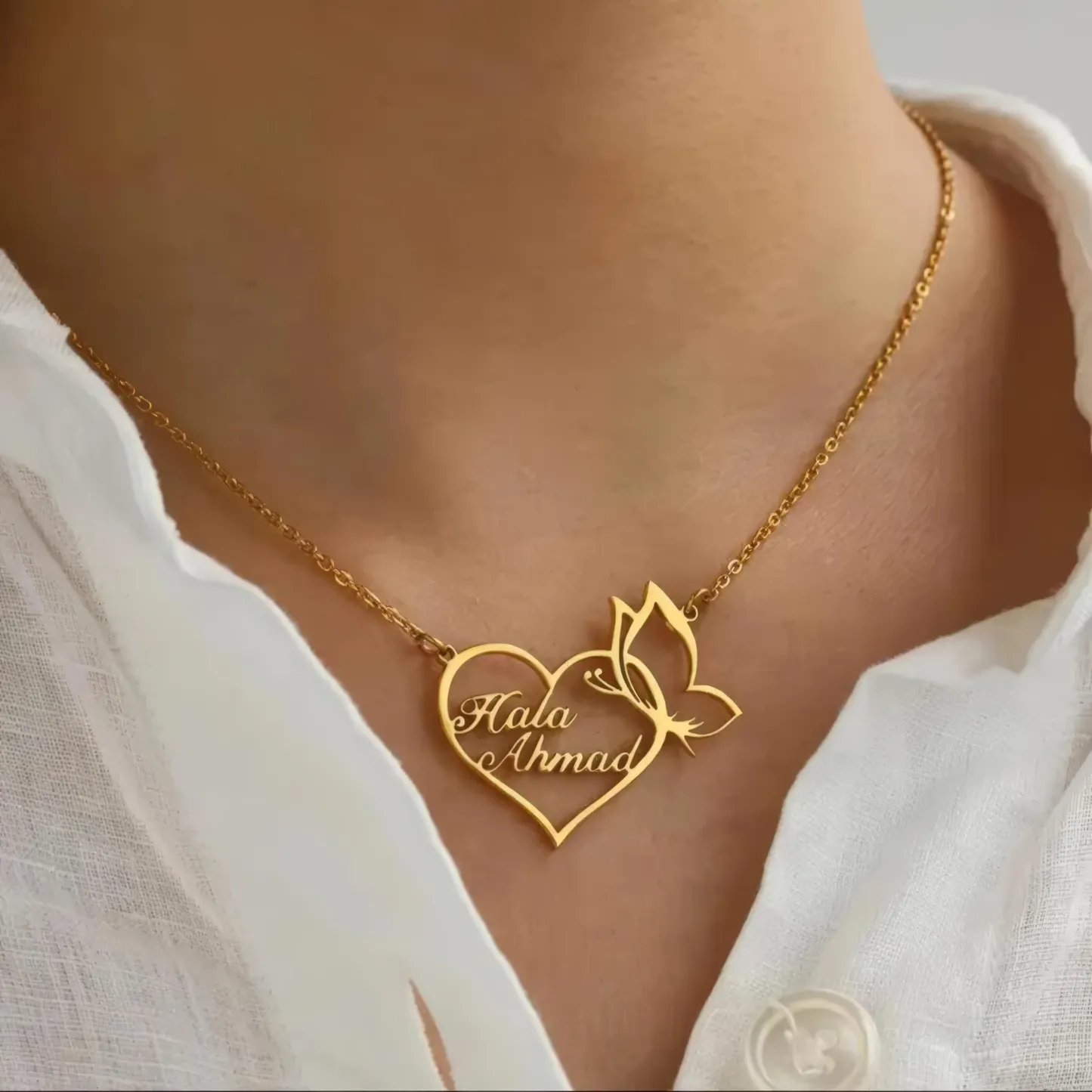 Personalized 2 Names Necklace