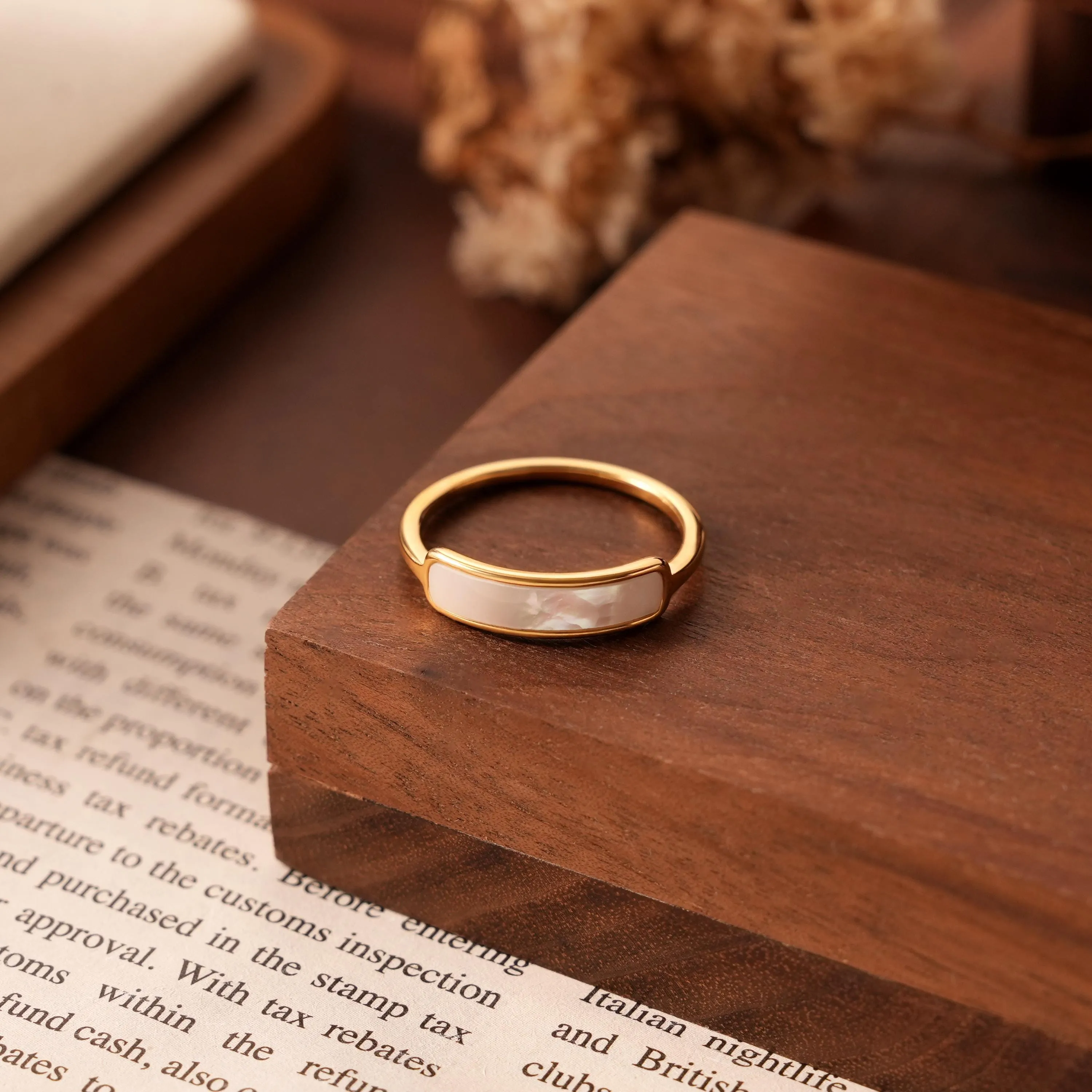 Mother of Pearl Inlay Ring