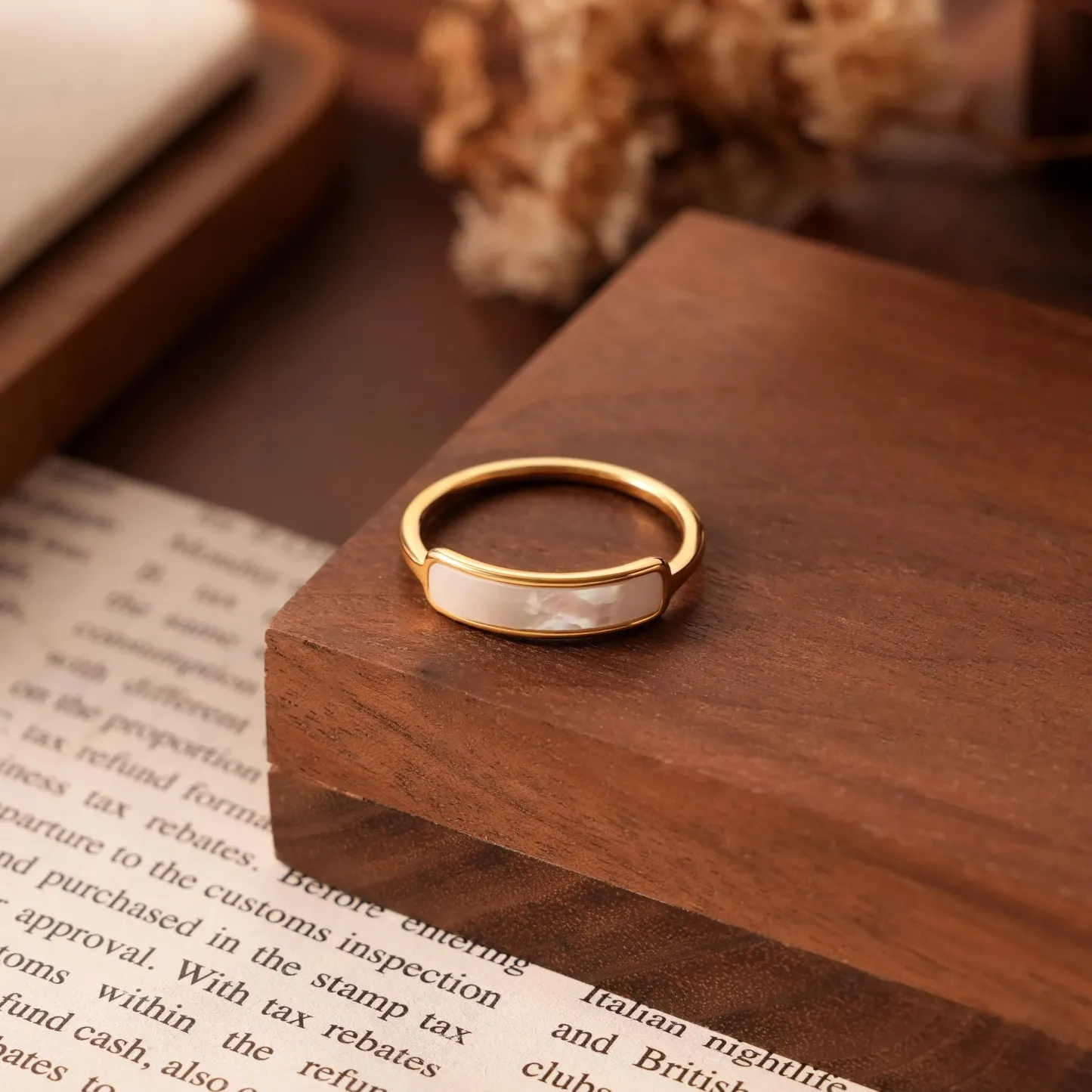 Mother of Pearl Inlay Ring