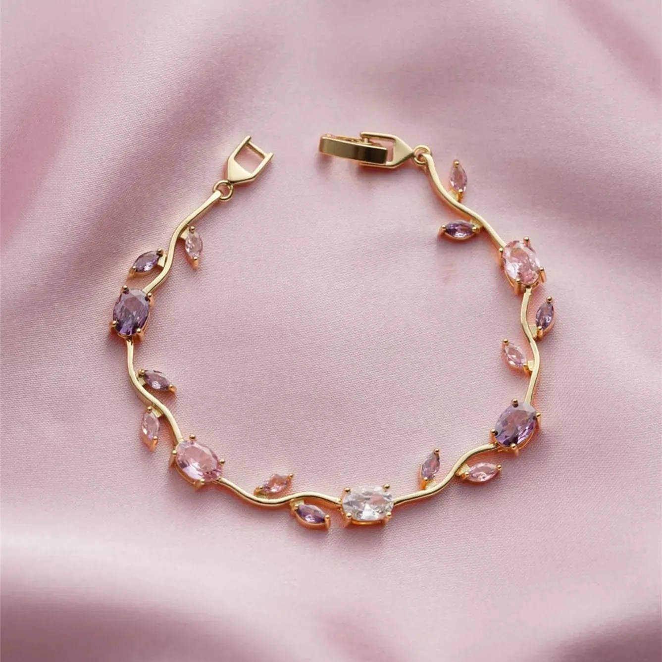 Pastel Tulip Floral Bracelet