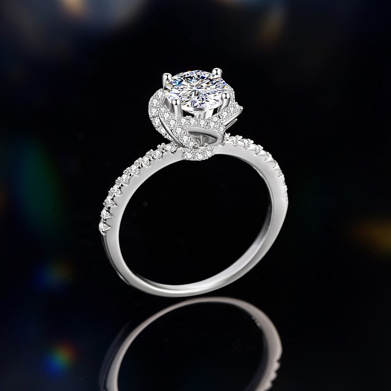 「Rose Kiss」S925 Sterling Silver 3D Petal Open Ring