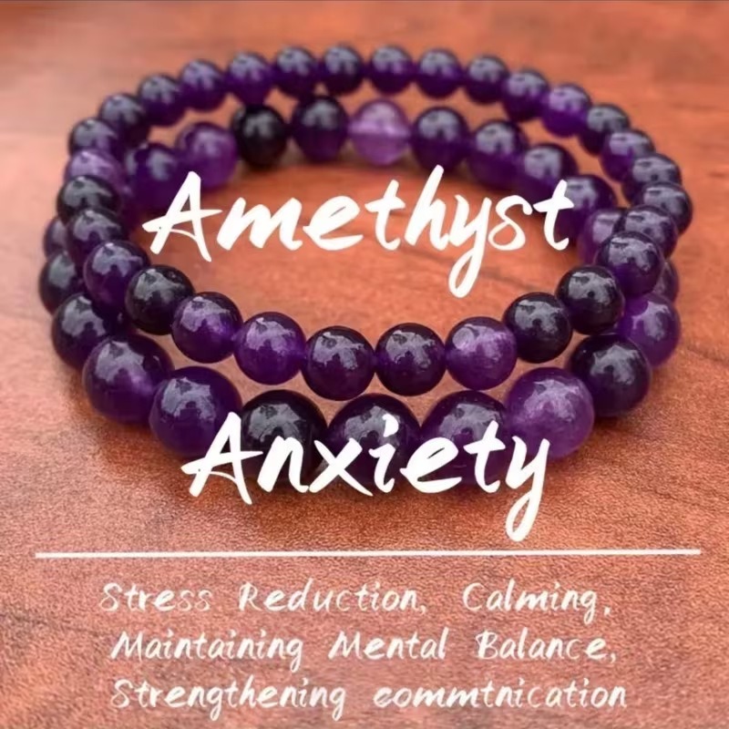 Crystal Energy Bracelet - Natural Gemstone Luck Bracelet European & American Niche Healing-Style Jewelry